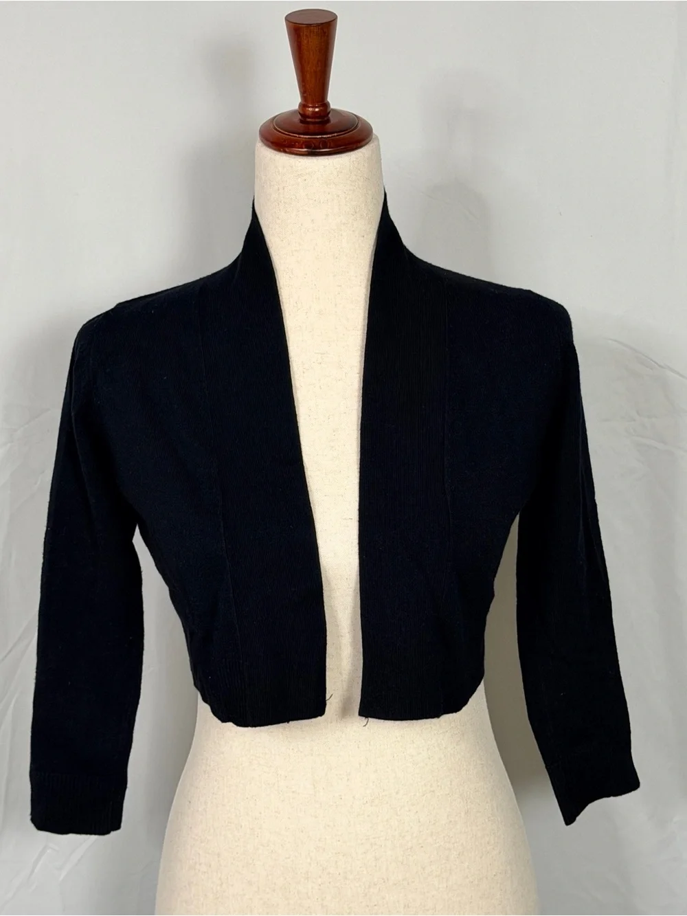 Calvin Klein Cropped Open-Front Women's Sweater Bolero - Black‎